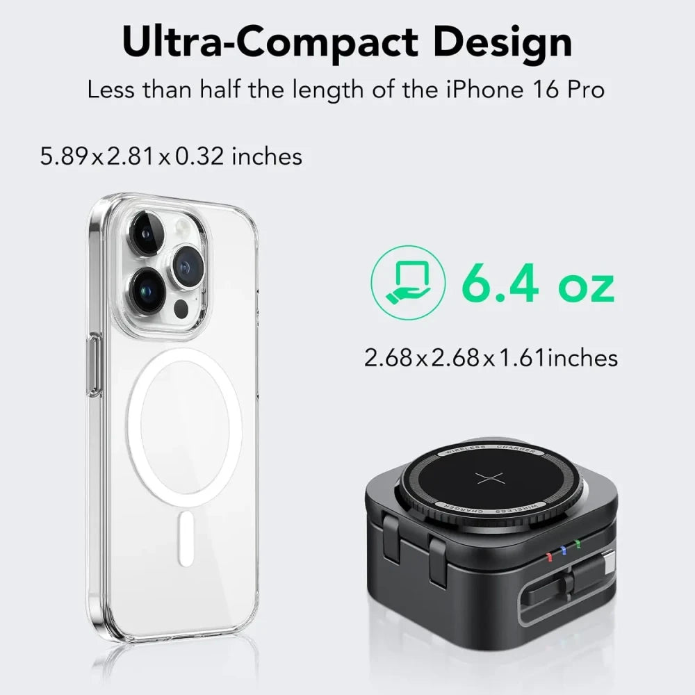 Compact Magnetic Foldable Wireless Charging Station